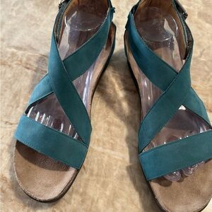 NAOT from Israel Teal Strappy Sandals teal 41 leather